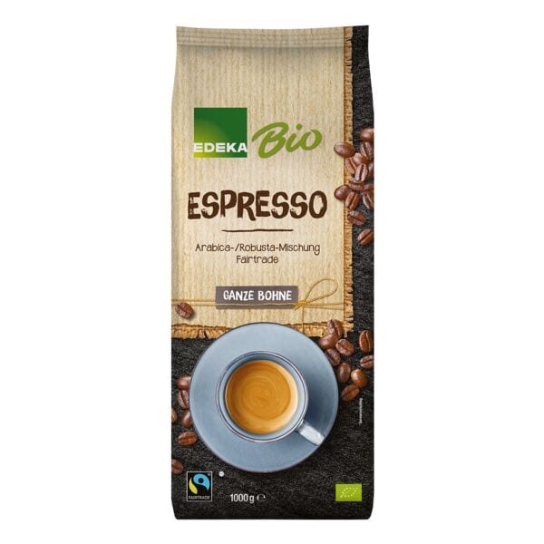 EDEKA Bio Bio-Kaffeebohnen »Espresso« ganze Bohnen 1000 g,