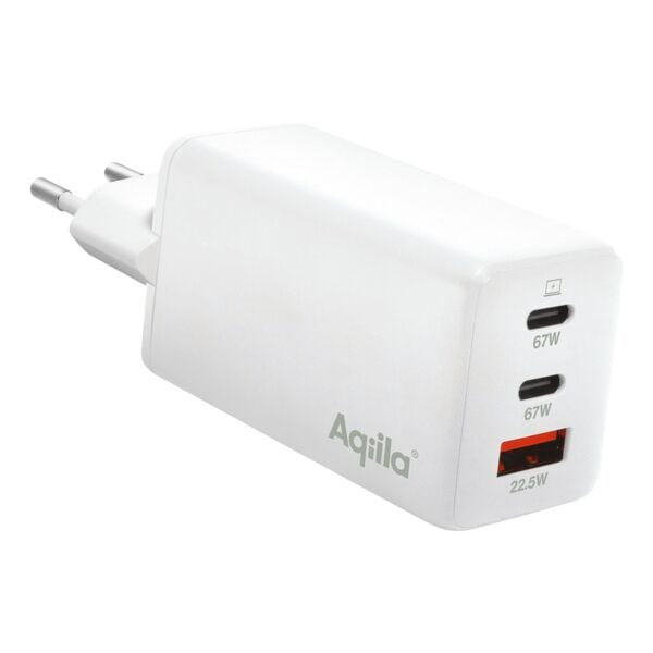Aqiila Ladeadapter Chargebird W3 USB A / 2 x USB C / Steckdose, 10x3.7x3.5 cm