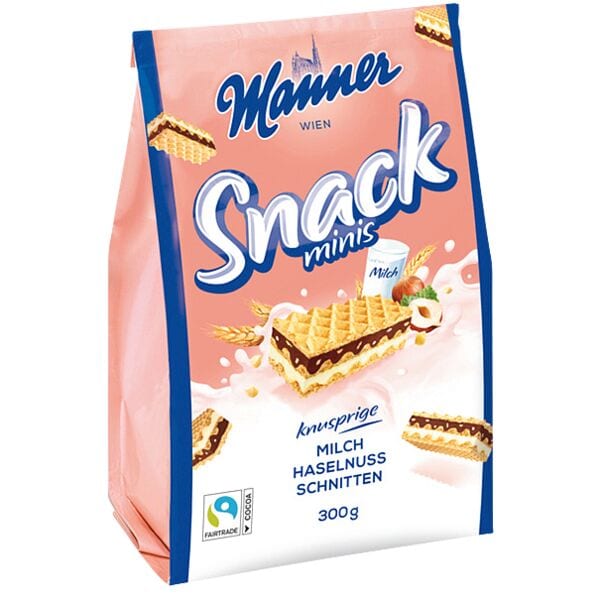 Manner Mini-Waffeln »Snack Milch-Haselnuss« 300 g