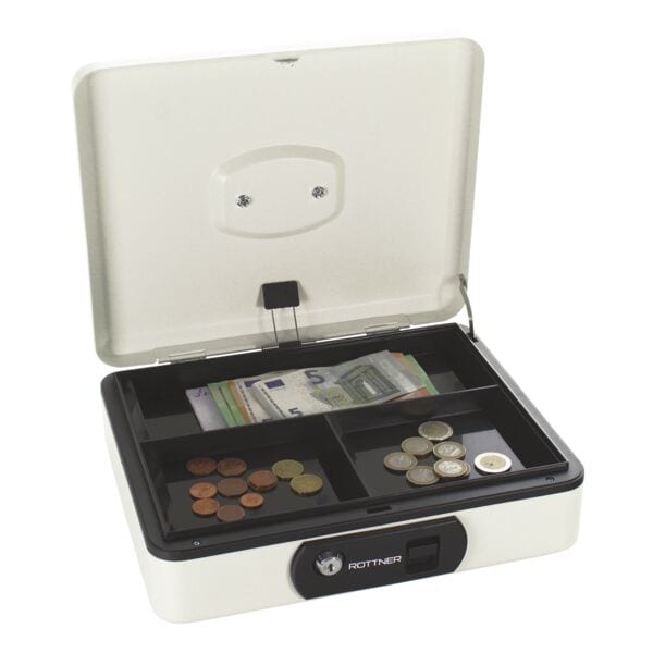Rottner Geldkassette »Pro Box Two« Weiß, 9x30x24 Cm