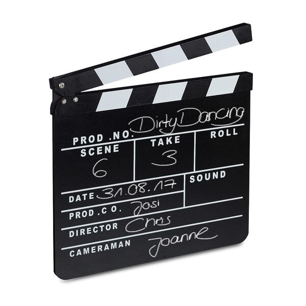 relaxdays Filmklappe »schwarz« schwarz