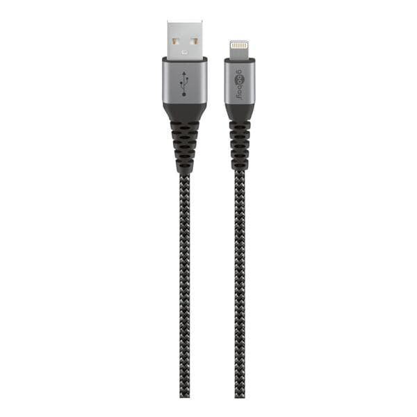 goobay Lightning-Schnellladekabel Lightning auf USB-A 12 W schwarz 1 m