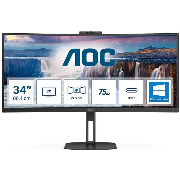 AOC Monitor »CU34V5CW/BK« 86,4 cm / 34 '', 80.81x41.05x25 cm