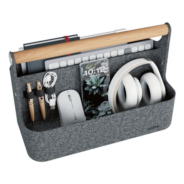 Leitz Schreibtisch-Organizer mit Griff 2 Fächer, 38x25.5x19 cm