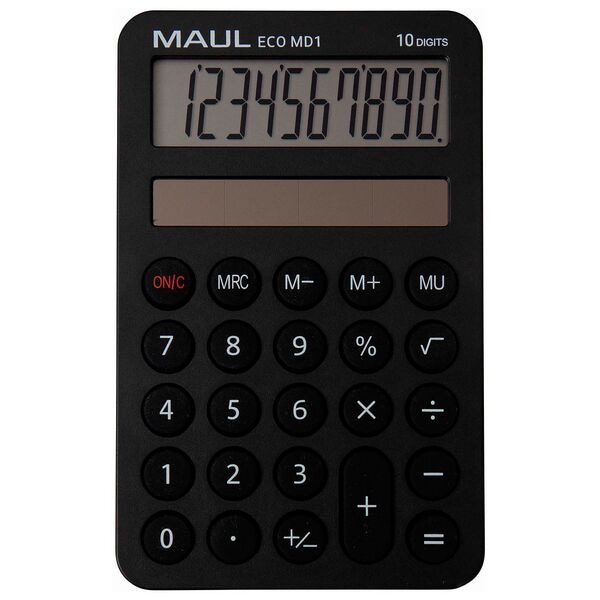 MAUL Taschenrechner »ECO MD 1« schwarz schwarz, 7.6x1.2x12 cm