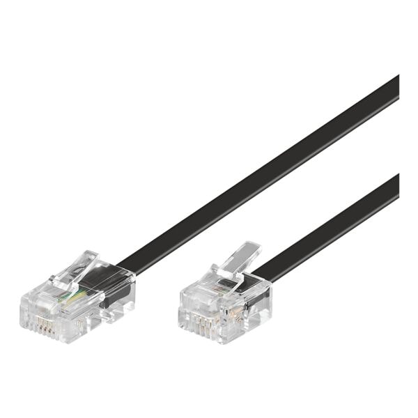 goobay Telefonkabel RJ45 / RJ11 schwarz 15 m