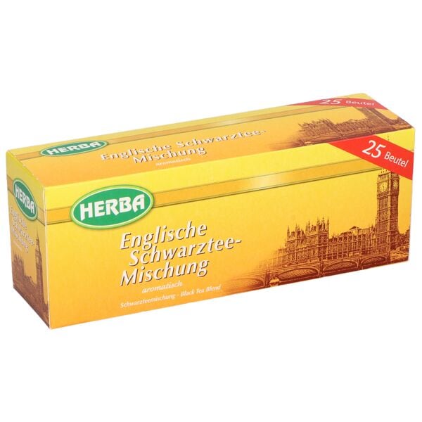 Herba Englische Schwarztee-Mischung Tassenportion, 25 Stück