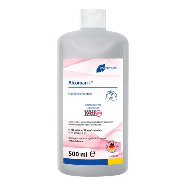 Meditrade Händedesinfektionsmittel Alcoman&reg; + 0.5 L
