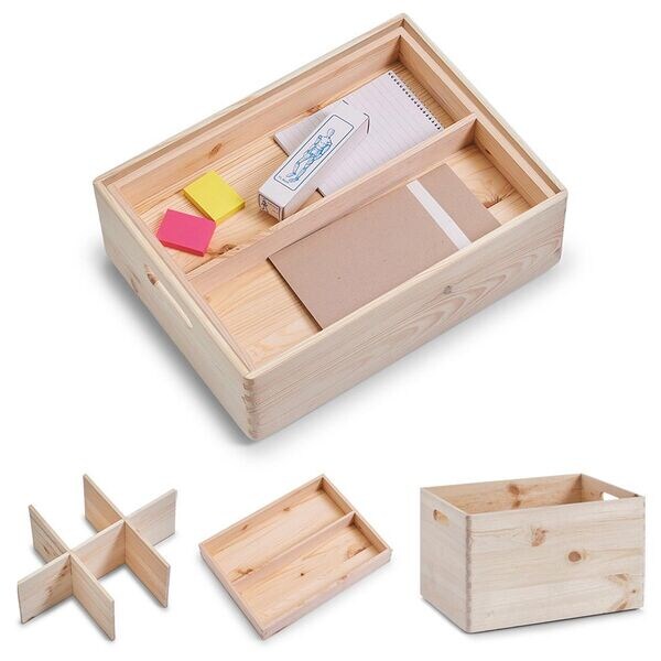 Zeller Aufbewahrungsbox Kiefernholz 40x30x24 Cm
