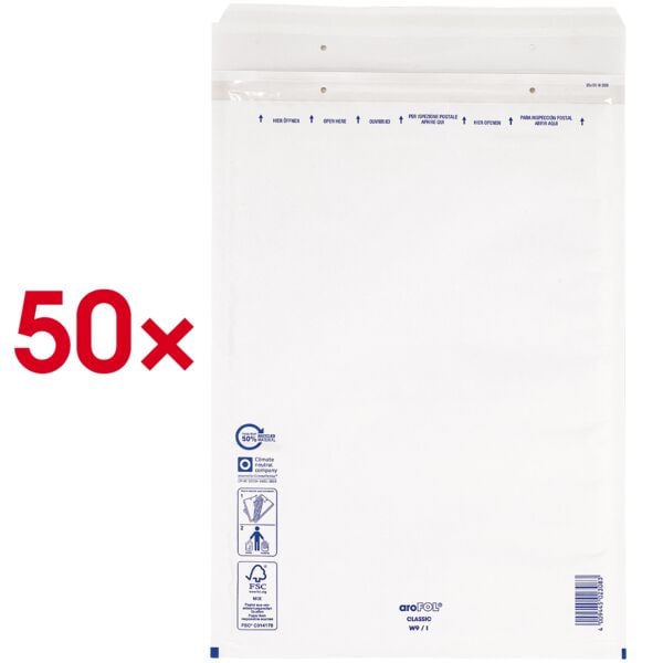 AroFol Luftpolster-Versandtaschen »classic Gr9« 50 Stück Weiß, 32x45.5 Cm
