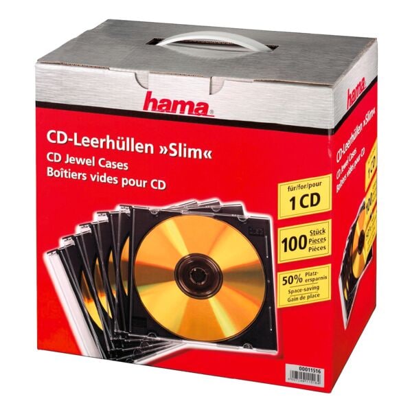 CD/DVD/Blu-ray-Leerhüllen »Slimline« - 100er-Set