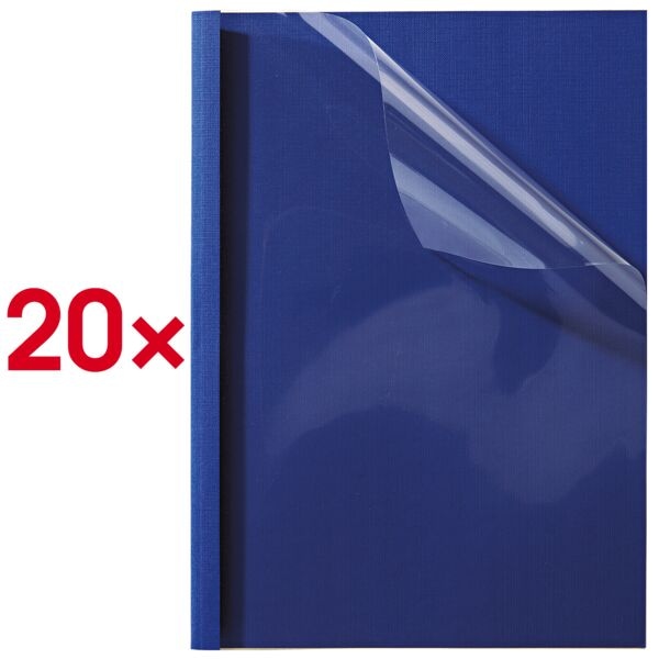 OTTO Office Thermobindemappen bis 40 Blatt Leinenstruktur blau, 21.15x29.7 cm