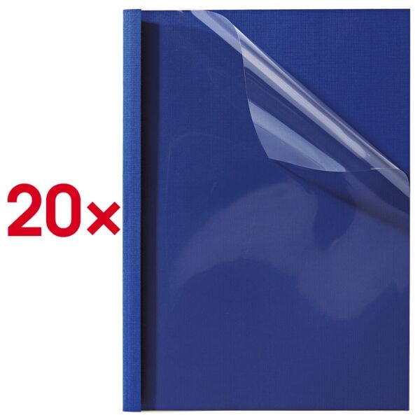 OTTO Office Thermobindemappen bis 60 Blatt Leinenstruktur blau, 21.15x29.7 cm