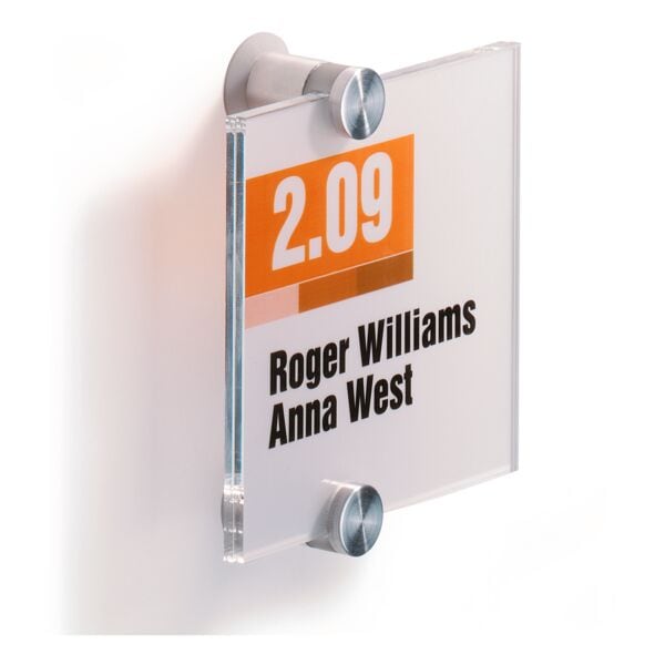 Durable Türschild »Crystal Sign 482019« transparent, 10.5x10.5 cm