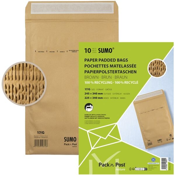 10 Papierpolster-Versandtaschen »SUMO® SU1517«