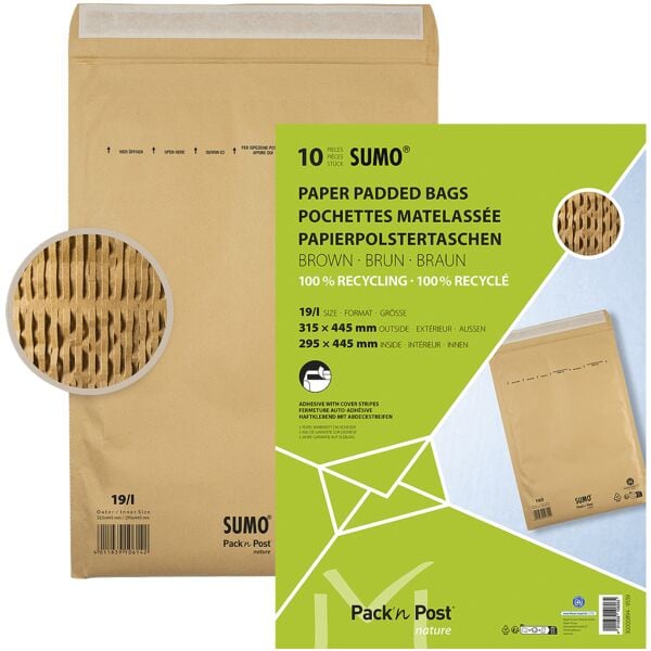 10 Papierpolster-Versandtaschen »SUMO® SU1519«