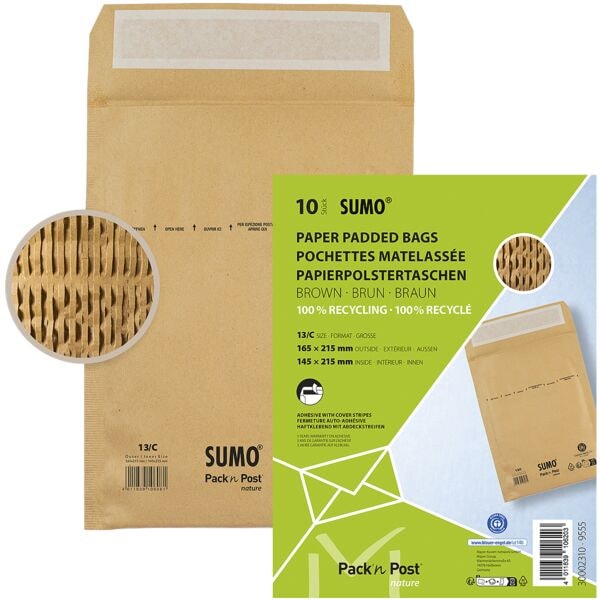 10 Papierpolster-Versandtaschen »SUMO® SU1513«