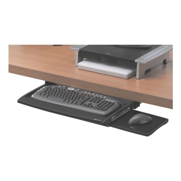 Tastaturschublade mit Mausablage und Microban®-Schutz