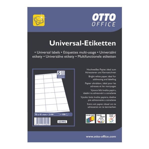 OTTO Office Premium 2100er-Pack Universal Klebeetiketten weiß