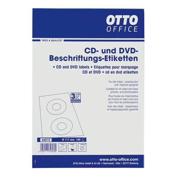 OTTO Office 200er-Pack CD-/DVD-Label weiß