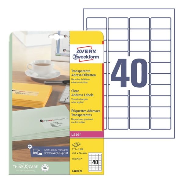 Image of 1000er-Pack Folien-Etiketten »L4770-25«