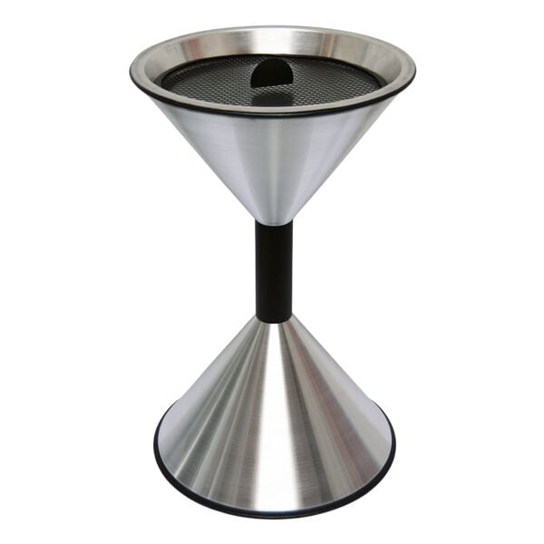 SZ Metall Stand-Aschenbecher »flache Kegel» Aluminium grau, 40x71 cm - Alu###Aluminium