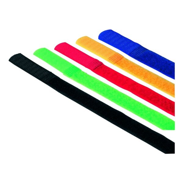 Klett-Kabelbinder Mehrweg - 5 Stück (farbig)