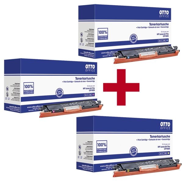 OTTO Office Toner-Set ersetzt HP »CE311A / CE312A / CE313A« Nr. 126A blau