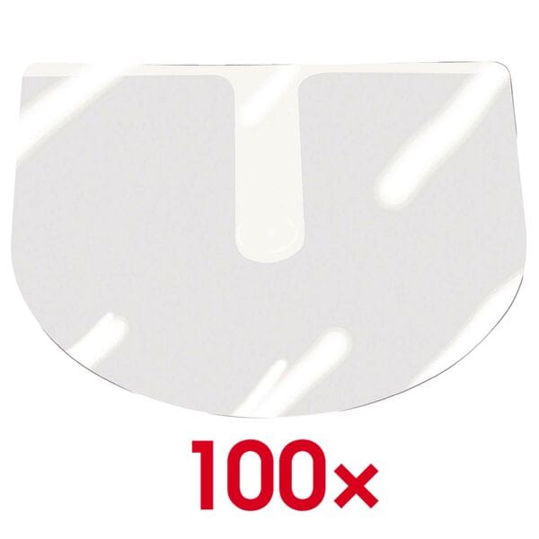 Probeco 100 Selbstklebende CD/DVD/Blu-ray-Hüllen mit Greifausschnitt 127x127 mm transparent, 12.7x12.7 cm