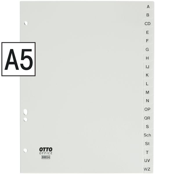 Kunststoffregister A-Z A5 weiß