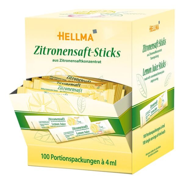 Hellma Zitronensaft In Einzelportionen Gelb