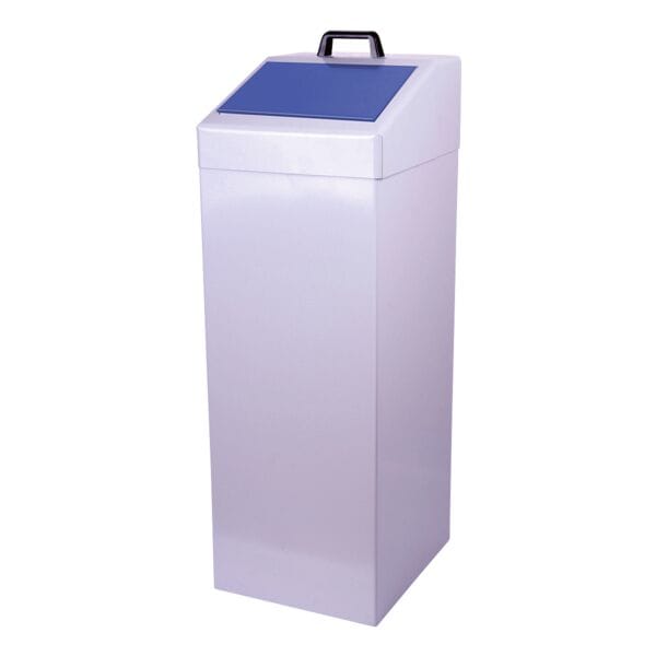 SZ Metall Mülleimer 87 Liter blau, 34x95x34 cm