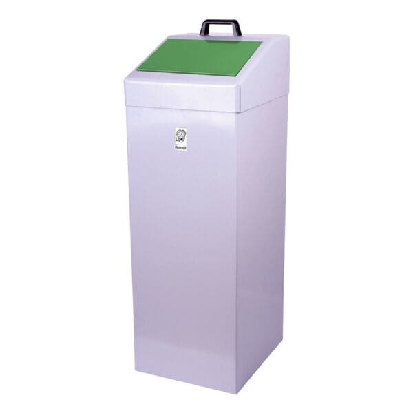 SZ Metall Mülleimer 87 Liter grün, 34x95x34 cm