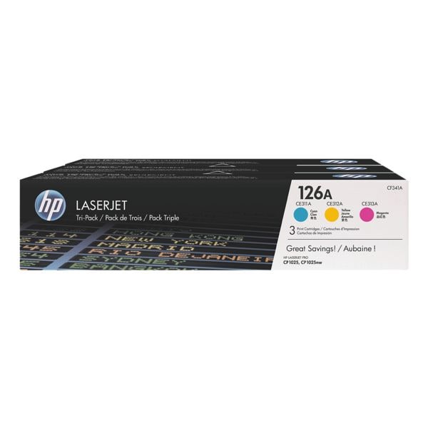 HP Druckkassetten-Set »HP CF341A« HP 126A blau